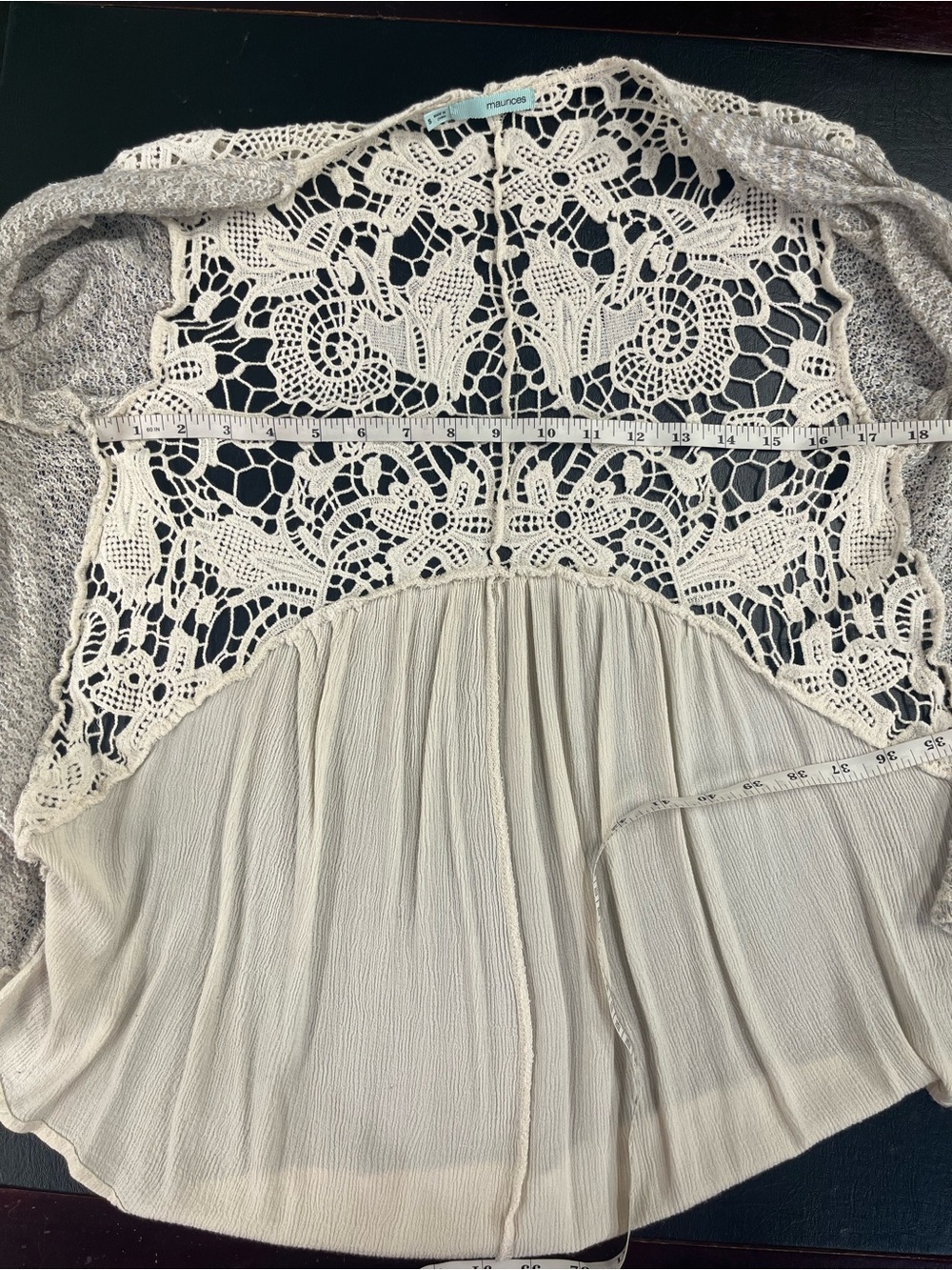 🔥Maurices lace-backed cardigan size small - Picture 7 of 8